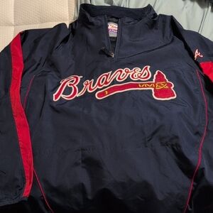 Majestic Authentic Atlanta Braves Navy Performance Jacket